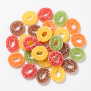Caramelo de goma de donut multicolor de sabor afrutado dulce al por mayor 1kg personalizado diferentes formas empaquetado surtido de dulces de Navidad - Product Image 1