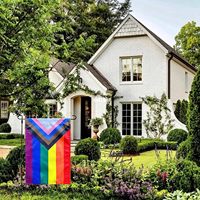 Nouveau drapeau de jardin imprimé numériquement double face 100% polyester, motif arc-en-ciel, 12,5 pouces * 18,5 pouces, pour la décoration