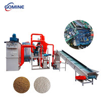 Équipement de recyclage de PCB : Concasseur de cartes PCB nues, Pulvérisateur, Séparateur électrostatique, Table de gravité pneumatique, Récupération de métaux