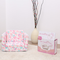 Chaise pliante confortable pour enfants en tissu velours imprimé Cozee, chaise en mousse, mobilier de salon, vente chaude