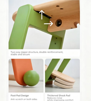 Balançoire intérieure multifonctionnelle en bois de hêtre pour enfants, convertible en banc, pour la maison et la maternelle