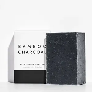 Натуральное Отбеливающее мыло ручной работы BLIW с натуральным черным бамбуковым углем, акне, козьим молоком