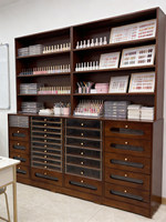 Meuble de Rangement Multifonctionnel pour Salon de Beauté, Présentoir de Maquillage et Vernis à Ongles, Armoire de Rangement au Sol pour Nail Art