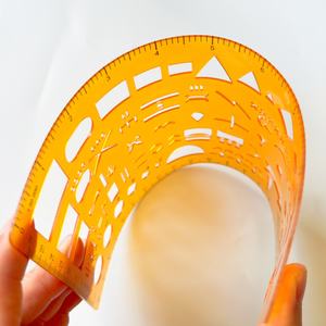 Трафарет-линейка оранжевого цвета для черчения и чтения навигационных карт, прямые поставки с завода - Product Image 5