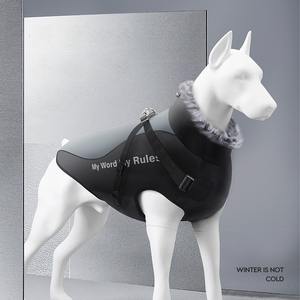 Abrigo de Lujo para Perro XXL, Chaqueta de Invierno Cálida y Ligera con Diseño Moderno y Reflectante, Forro Polar Grueso de Algodón para Perros Grandes - Product Image 1