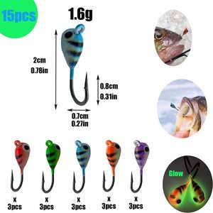 Bộ Dụng Cụ Câu Cá Trên Băng 1.7G, Mồi Câu Cá Trên Băng Mồi Câu Cá Mềm Mồi Câu Cá Walleye <span class=keywords><strong>Crappie</strong></span> - Product Image 3