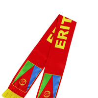 Écharpe de supporter personnalisée avec slogan imprimé numériquement, fanion, drapeau de soutien, bannière pour événement sportif, club, cadeau pour supporter, écharpe érythréenne