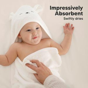 Toalla con Capucha para Bebé, Viscosa <span class=keywords><strong>Derivada</strong></span> de Bambú, Recién Nacido, Niño Pequeño, Extra Absorbente, Suave, Niños y Niñas, Diseño de Cordero, Baño - Product Image 5