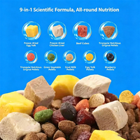Nourriture lyophilisée pour chiens 0-en-1, 10 mélanges dans un seul paquet, restaure la nature carnivore, fini les mangeurs difficiles, OEM/ODM disponible