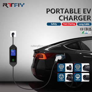 <span class=keywords><strong>Chargeur</strong></span> portable de type 2 EV à écran numérique réglable de 2.8 pouces avec prise britannique, câble de charge pour <span class=keywords><strong>camping</strong></span>-<span class=keywords><strong>car</strong></span> de véhicule électrique de 5 mètres - Product Image 3