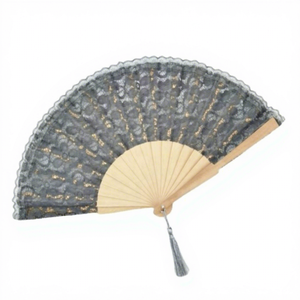 Abanicos Plegables de Tela con Encaje Colorido para Mujer, Estilo Victoriano Español, Ecológicos, para Regalo de Boda, Recuerdo, Adorno para Baile - Product Image 1