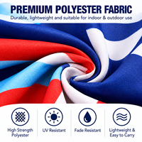 Drapeau personnalisé en polyester 3x5 pieds avec logo personnalisé, impression numérique, bannière publicitaire extérieure pour la promotion des entreprises, événements sportifs