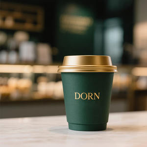 Custom Cafe Cupsペーパー使い捨て8oz 12oz 16oz 20ozカップコーヒーVasos Desechables Para Cafe Takeawayコーヒーカップ - Product Image 6