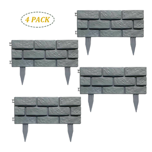 Outdoor Interlocking Easily Assemble Grass Edging <b>Plastic</b> Decorative Brick Effect Garden with Stakes <b>Fencing</b> - Product Image 1