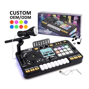 Controlador de DJ Multifuncional Educativo para Niños Zhorya, Instrumentos Musicales con Micrófono USB, Mezclador de DJ, Juguetes Musicales - Product Image 1