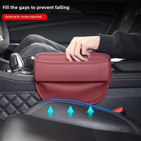 Boîte de rangement universelle pliable en cuir PU pour l'espace entre les sièges de voiture, organisateur de fente latérale pour téléphone, clés et cartes