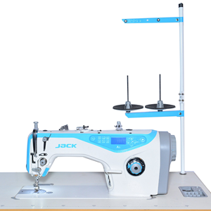 Máquina de coser Jack A3 usada de alta velocidad con cortahilos automático, de pespunte recto, de una aguja, de base plana, programable, con mecanismo metálico y motor central - Product Image 1