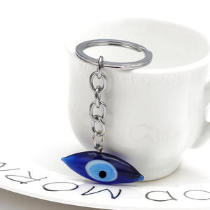Venta al por mayor Demon Eye Pendant llavero de cristal azul Evil Eye llavero para bolsos decoración de joyería de coche - Product Image 3