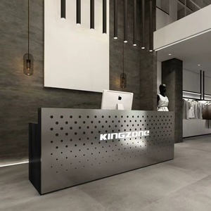Simple Modern Stainless Steel Cashier Clothing Store Shop Small Counter Restaurant <b>bar</b> <b>Table</b> Beauty Salon Reception Desk - Product Image 4