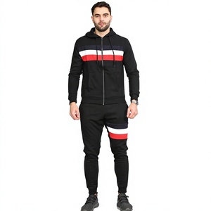 Conjunto de chándal completo para hombre con diseño personalizado, sudadera con capucha y cremallera, pantalones deportivos, ropa deportiva informal, chándal para gimnasio, entrenamiento, fitness y ropa de calle - Product Image 1