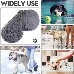 Kalınlaştırılmış Şönil Büyük Boy Köpek Havluları Hızlı Kuruyan Dikdörtgen Banyo Temizlik Havluları Ekstra Yumuşak Peluş Modern - Product Image 5