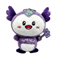 Porte-clés en peluche personnalisé OEM UKCA, breloque en peluche de dessin animé sur mesure