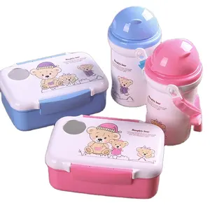 Bento Lunch Box Garrafa De Água para Crianças Meninas Meninos Crianças Escola Jardim De Infância Mini Snack Sandwich Food Container