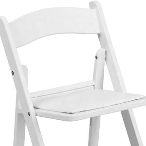 Wholesale Wedding Party Garden Gladiator Vinyl <strong>Padded</strong> Resin White <strong>Folding</strong> Wimbledon <strong>Chairs</strong> for Events - Product Image 5