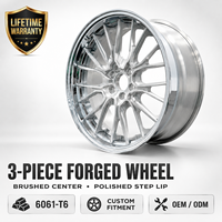 Jantes personnalisées Mforegd en aluminium brossé 6061-T6 à profil profond, multi-rayons, 18, 19, 20, 22, 24 pouces, roues forgées de luxe européennes OEM en 3 pièces