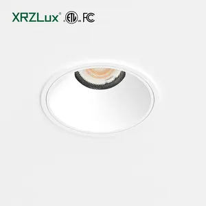 XRZLux Ajustável LED COB Downlight Recesso Dimmable Teto Down Light 10W Teto Spotlight Anti-reflexo Led Round Downlight