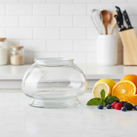 Pot en verre transparent à large ouverture, personnalisable, pour le stockage des aliments (grains de café, bonbons et snacks), pot de présentation décoratif