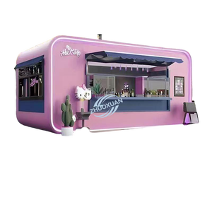 Custom Mobile Galvanized Steel Street Vending Kiosks Insulated Compartments for Outdoor Night Market Milk Tea Stalls Portable - Product Image 1