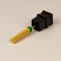 Embout de ponçage professionnel en carbure de tungstène super long de 24 mm, tête de meulage de 6,0 mm, pour ponceuse à ongles électrique, en acrylique doré, robuste et tranchant, 3/32 po