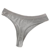 Culottes personnalisées confortables en coton, sous-vêtements sexy, strings respirants sexy, OEM, tricot côtelé vertical, taille basse