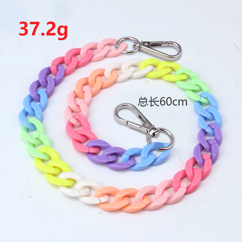 Chaîne de sac en acrylique coloré