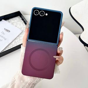 Compatible avec les téléphones pliables de la série Samsung ZFLIP7, étui magnétique à dégradé liquide, étui magnétique pour téléphone ZFLIP6 - Product Image 6