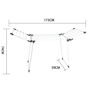 Stendibiancheria Moderno a Ala di Gabbiano, Pieghevole e Salvaspazio, con Clip <span class=keywords><strong>per</strong></span> Calzini, Asciugamani e <span class=keywords><strong>Biancheria</strong></span> da Bagno - Product Image 3