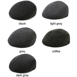 Style britannique mode homme femmes gavroche élégant chapeau personnalisé mode plat noir <span class=keywords><strong>gris</strong></span> chapeaux - Product Image 3