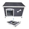 Folding Wood <strong>Dog</strong> Houses Outdoor Insulated, Weatherproof <strong>Dog</strong> <strong>Kennel</strong> <strong>Outside</strong> with Door Cute Wooden - Product Image 3