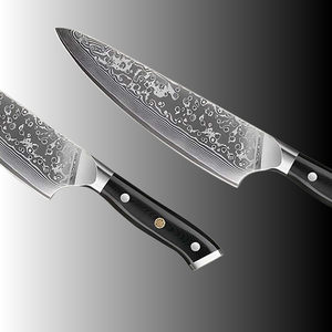 Couteau à éplucher Damas 3,5 pouces en acier VG10, lame tranchante, manche noir G10, petit couteau de cuisine pour fruits et légumes - Product Image 3