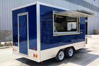 SANSHELL FS360 Remorque de restauration rapide en acier inoxydable, camion de vente ambulante, cuisine mobile, burgers, pizzas, glaces