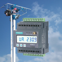 Medidor de Energía Inteligente Trifásico de 4 Hilos con Tarjeta SIM, Pantalla LCD Digital, 4G/WiFi/RS485, Medidor de Energía Multitarifa de 31 Armónicos