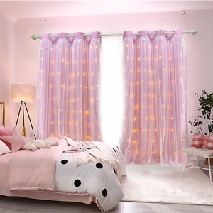 Nuove <span class=keywords><strong>Tende</strong></span> Oscuranti Rosa alla Moda con Luci LED Morbide <span class=keywords><strong>per</strong></span> <span class=keywords><strong>Camera</strong></span> da Letto di Bambine e Ragazze, <span class=keywords><strong>Tende</strong></span> Carine <span class=keywords><strong>per</strong></span> Soggiorno - Product Image 2