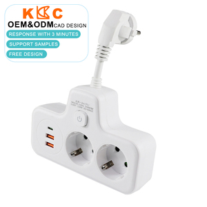 ปลั๊กพ่วงมาตรฐาน EU 16A 250V 2 ช่องเสียบ AC พร้อมพอร์ต USB-C PD ชาร์จเร็ว สำหรับใช้ในบ้านและสำนักงาน - Product Image 3