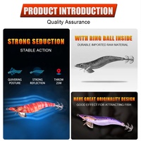 Leurres de pêche japon calmar gabarit en bois crevettes appâts Simulation crevettes appâts pêche calmar leurre EGI jigging leurre accessoires de pêche