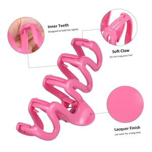 Pinzas de Pelo de Plástico de 10.5cm Color Crema con Diseño de Ondas de Hada, Pinzas de Pelo Modernas para Mujer, Venta al Por Mayor de Fábrica - Product Image 5