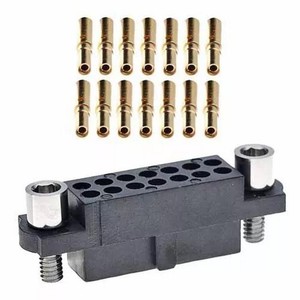 M80-4802205 11+11 פוזיציות מחבר כבל נקבה DIL 22 AWG. מחבר אמין במיוחד עם מרווח של 2.00 מ\"מ, תואם להרוין - Product Image 1