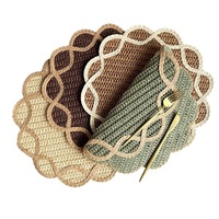 Sous-verre en papier tissé à motif floral, résistant à la chaleur, décoration de table à manger, tapis isolant thermique pour assiette