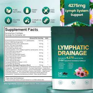 Lymfesysteem Ondersteuning Zachte <span class=keywords><strong>Capsules</strong></span>, Immuniteit Ondersteunende <span class=keywords><strong>Capsules</strong></span> voor Volwassenen, Plantaardig Supplement Echinacea Paardenbloem Softgels - Product Image 2