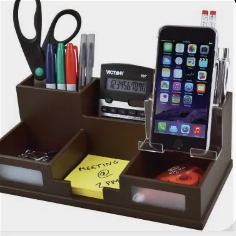 Multifunctional handmade pen holder stationery storage box desk organizer for school office